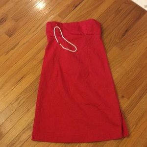 Red strapless dress❤️